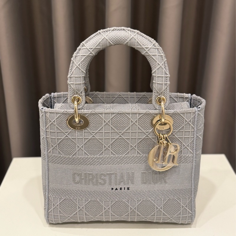 （全新未用🫧）Christian Dior 迪奧Lady 藤格紋黛妃包中號-0