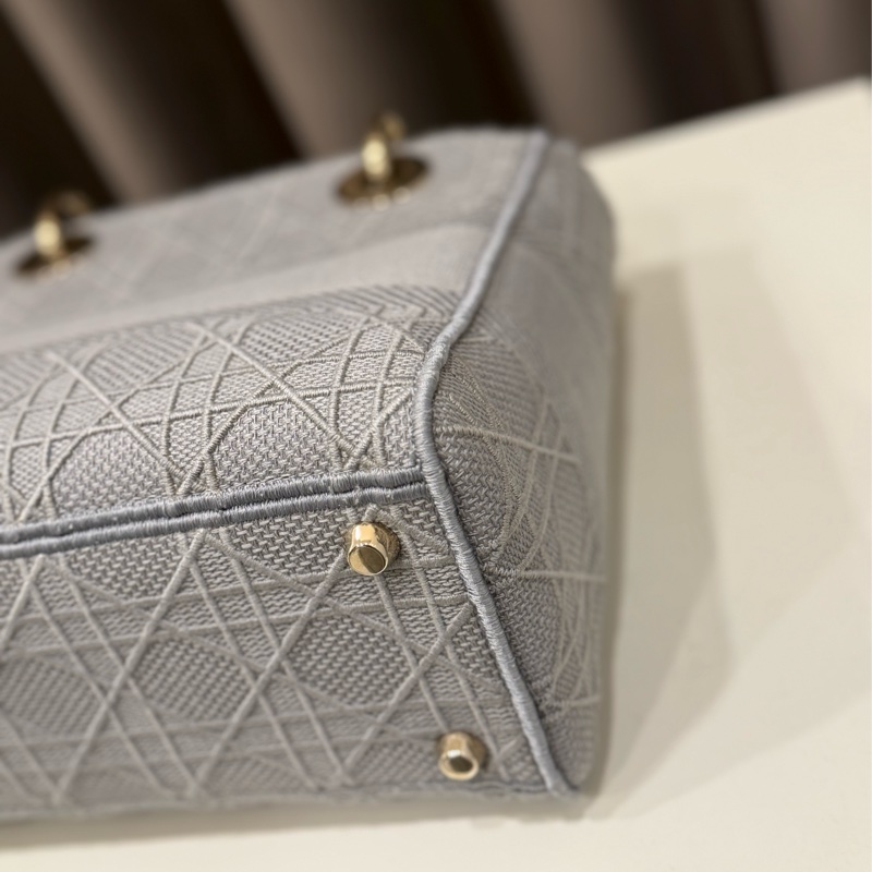 （全新未用🫧）Christian Dior 迪奧Lady 藤格紋黛妃包中號-9