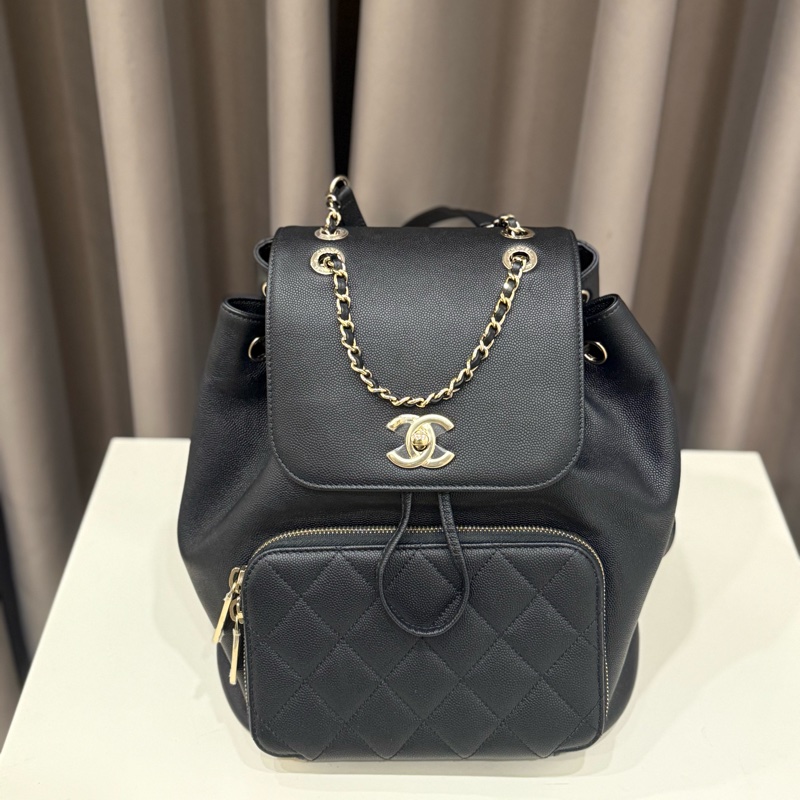 （全新未用）Chanel香奈兒 Affinity魚子醬牛皮後背 大號-0