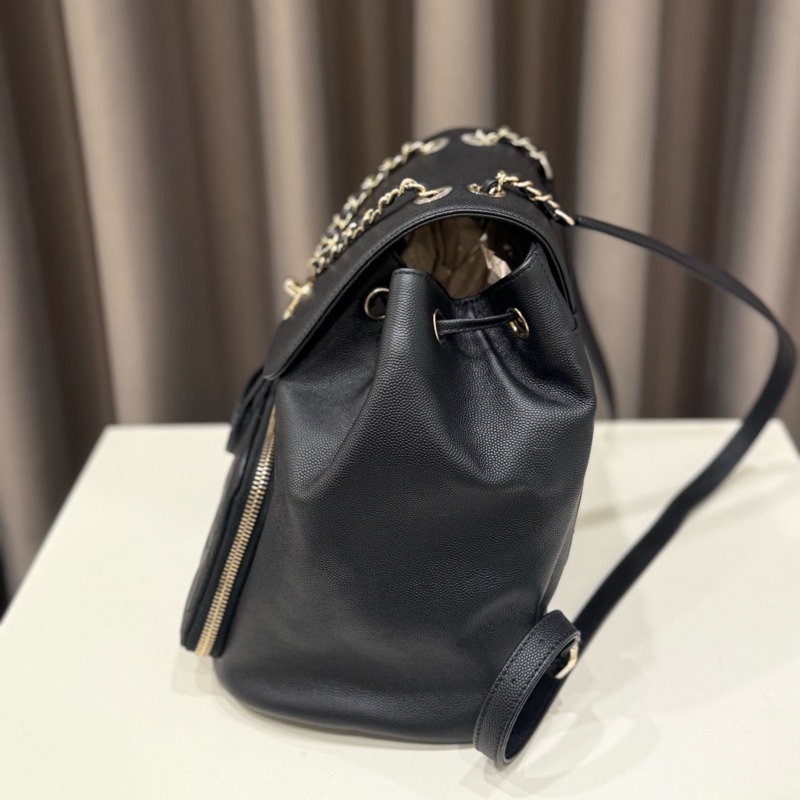 （全新未用）Chanel香奈兒 Affinity魚子醬牛皮後背 大號-3