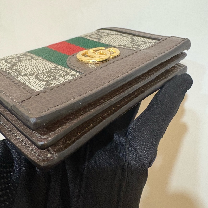 Gucci ophidia經典短夾 綠紅綠-2