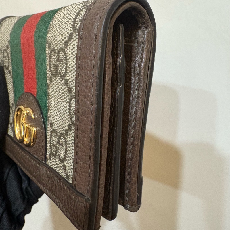 Gucci ophidia經典短夾 綠紅綠-3