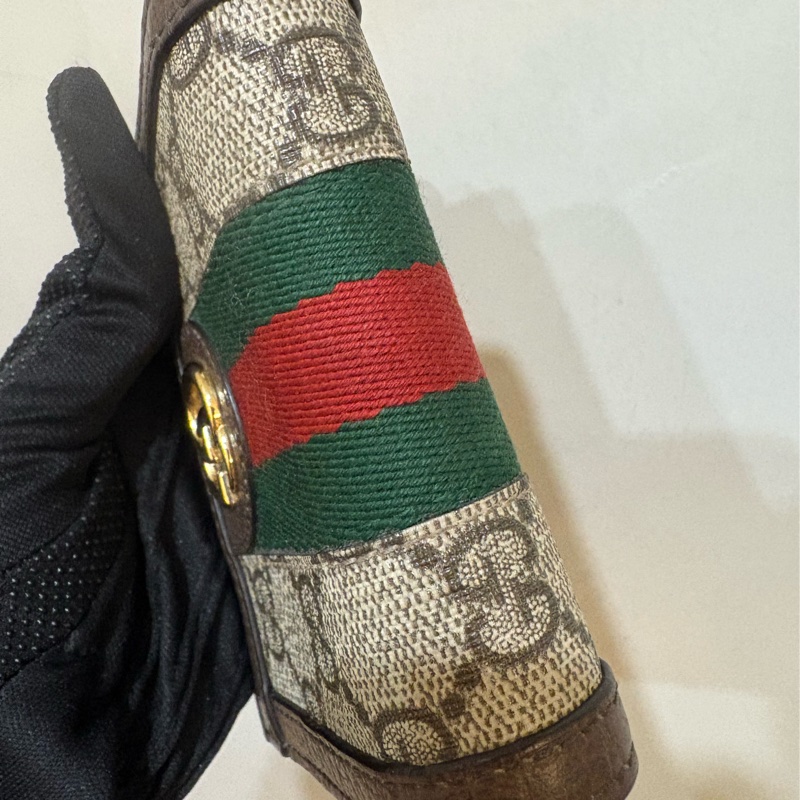 Gucci ophidia經典短夾 綠紅綠-4