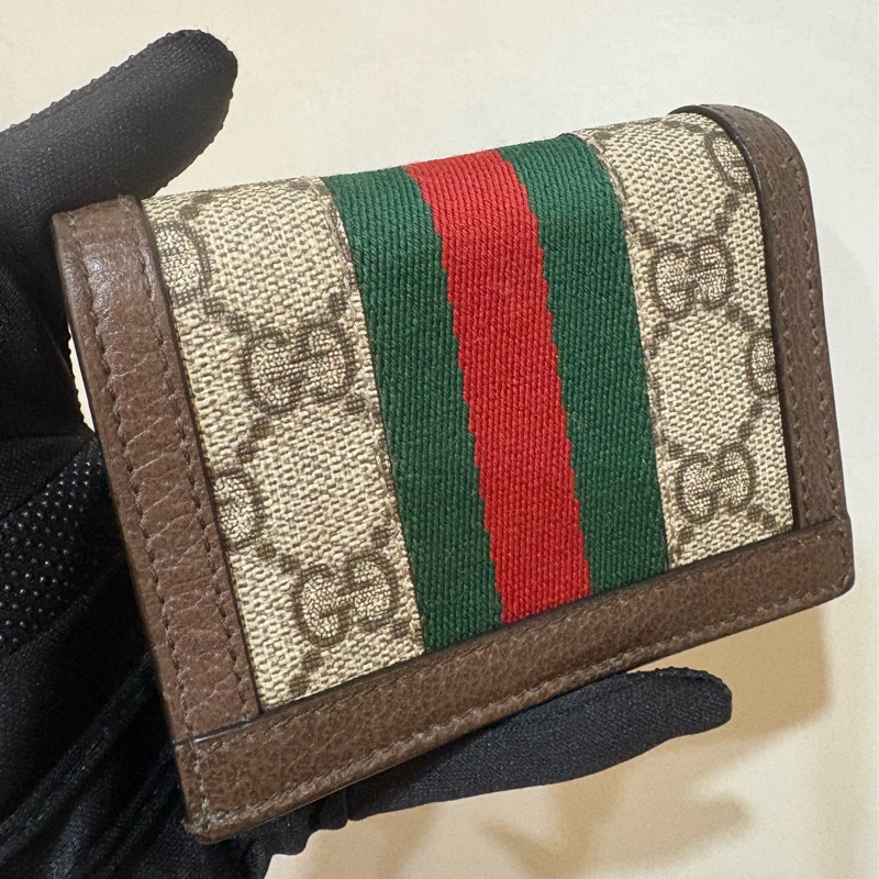 Gucci ophidia經典短夾 綠紅綠-5