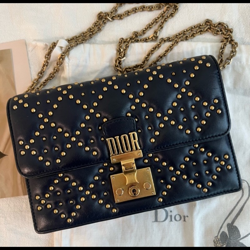 Dior Addict鉚釘羊皮翻蓋包-7