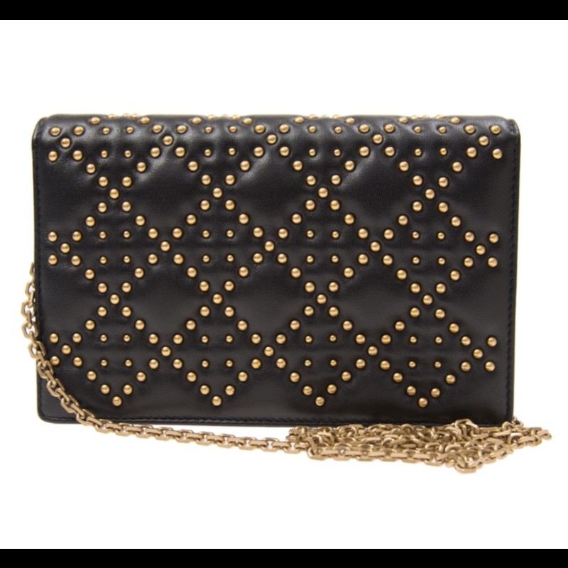 Dior Addict鉚釘羊皮翻蓋包-11