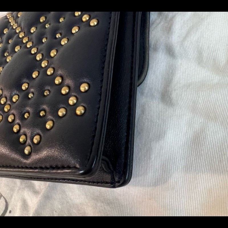 Dior Addict鉚釘羊皮翻蓋包-14