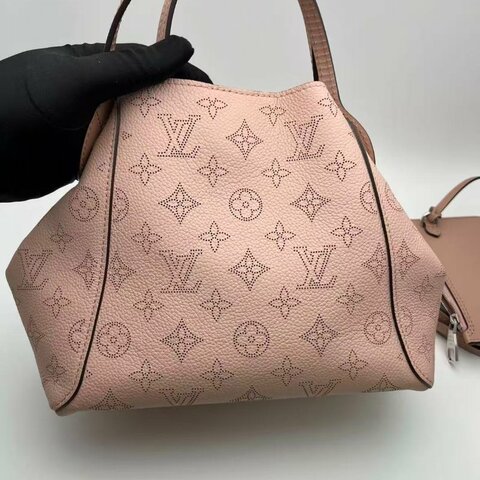 LV月光女神 藕粉色月光女神 全皮款高價款hina托特 98新配件塵袋