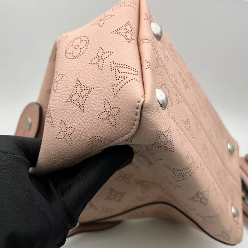 LV月光女神 藕粉色月光女神 全皮款高價款hina托特 98新配件塵袋-6