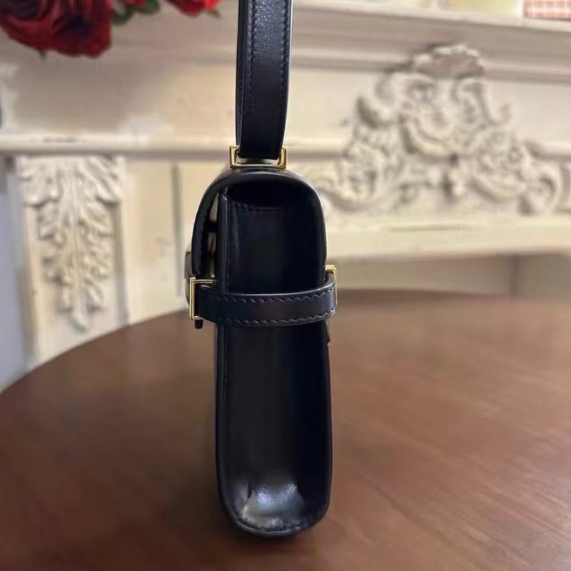 Ysl 黑金亮面box皮迷你曼哈頓斜背包 rose 同款 底長19 99新配件塵袋-3