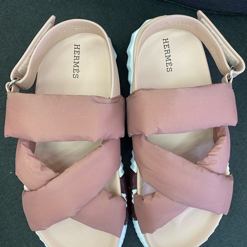 閒置未使用 Hermes愛馬仕春夏Electric 涼鞋 38碼 附件：盒+塵袋-9