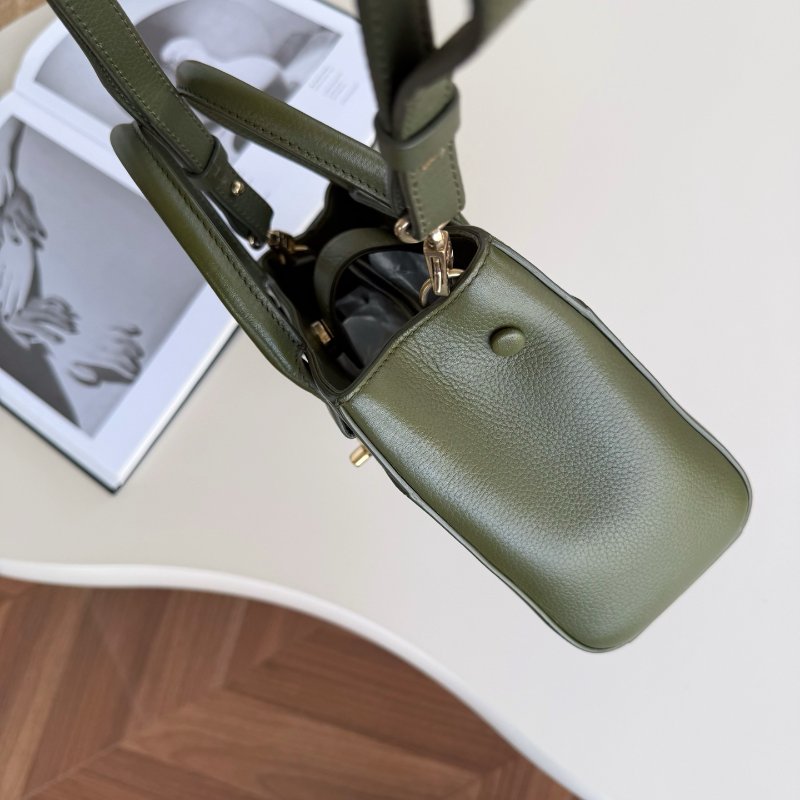 香奈兒/Chanel 橄欖綠牛皮手提小tote-2