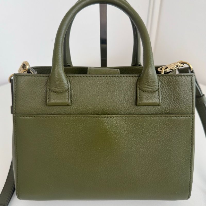 香奈兒/Chanel 橄欖綠牛皮手提小tote-6