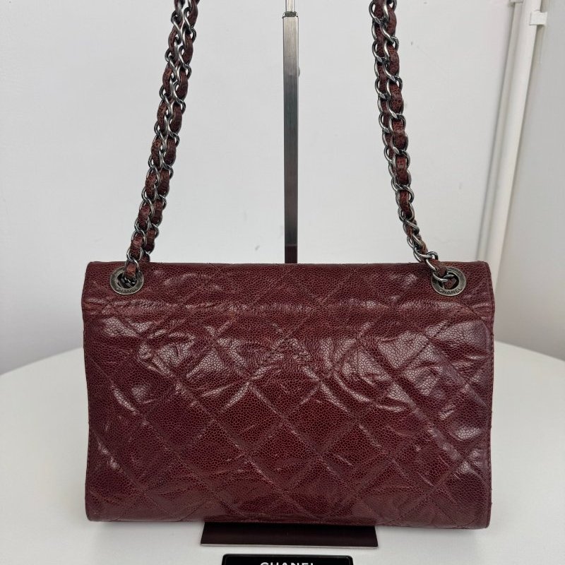 香奈兒/Chanel 複古山楂紅魚子醬機場 鏈條包-1