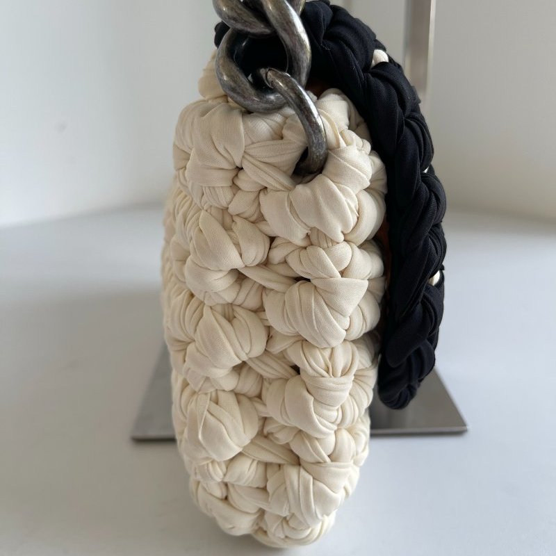 香奈兒/Chanel 黑白熊貓編織口蓋鏈條包-3