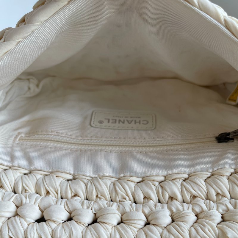 香奈兒/Chanel 黑白熊貓編織口蓋鏈條包-8