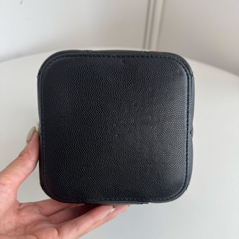 芯片款 香奈兒/Chanel 黑金魚子醬單肩盒子包-4