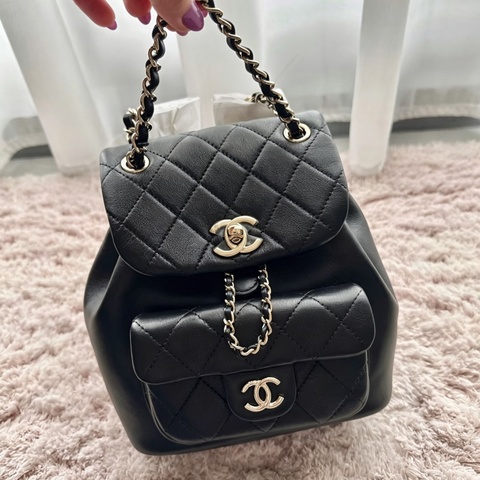 CHANEL香奈兒Duma系列雙肩包小號芯片款24年🎏全新全配專櫃斷貨