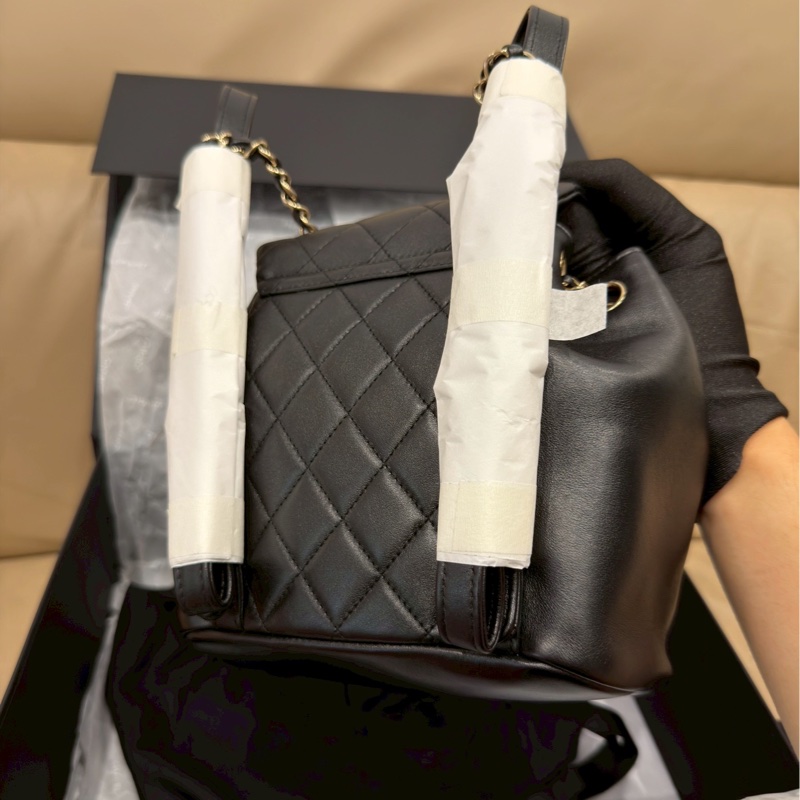 CHANEL香奈兒Duma系列雙肩包小號芯片款24年🎏全新全配專櫃斷貨-14