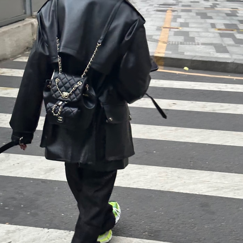 CHANEL香奈兒Duma系列雙肩包小號芯片款24年🎏全新全配專櫃斷貨-25