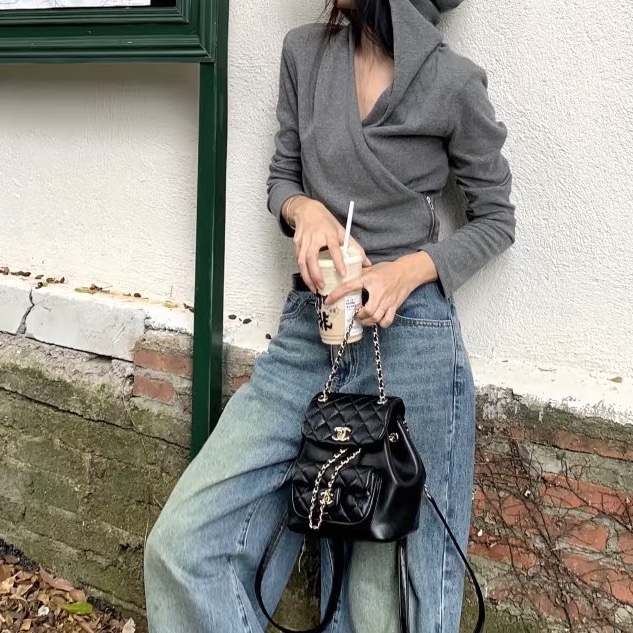 CHANEL香奈兒Duma系列雙肩包小號芯片款24年🎏全新全配專櫃斷貨-26