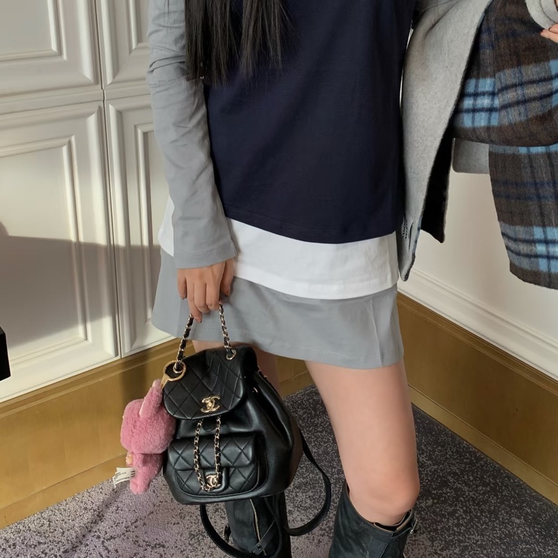 CHANEL香奈兒Duma系列雙肩包小號芯片款24年🎏全新全配專櫃斷貨-31