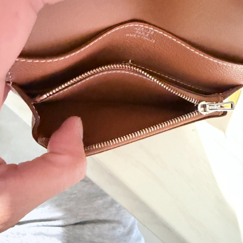 Hermès Dogon 金棕短夾-2