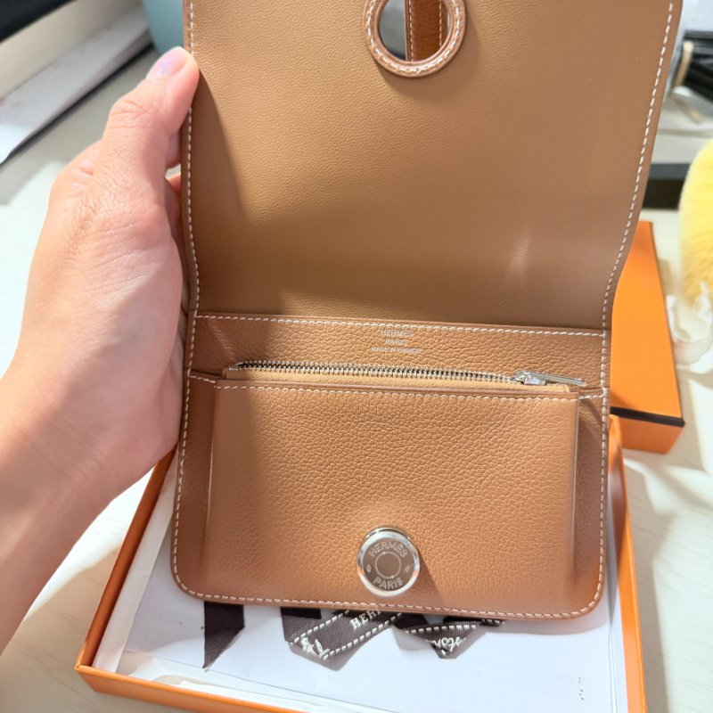 Hermès Dogon 金棕短夾-4