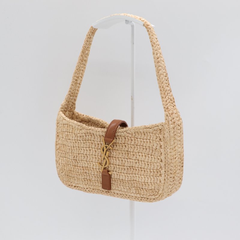 Saint Laurent 聖羅蘭 Mini 迷你 Le 5 A 7 Hobo 拉菲草 草編織 手提包 單肩包-2