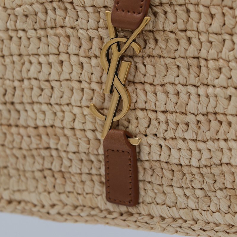 Saint Laurent 聖羅蘭 Mini 迷你 Le 5 A 7 Hobo 拉菲草 草編織 手提包 單肩包-7
