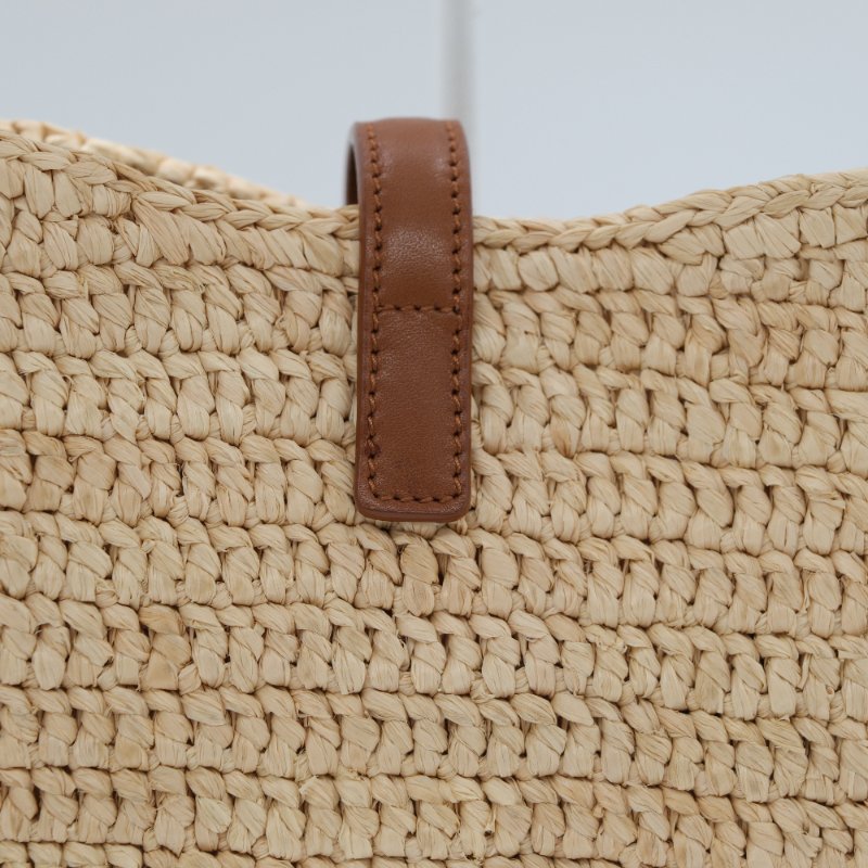 Saint Laurent 聖羅蘭 Mini 迷你 Le 5 A 7 Hobo 拉菲草 草編織 手提包 單肩包-12