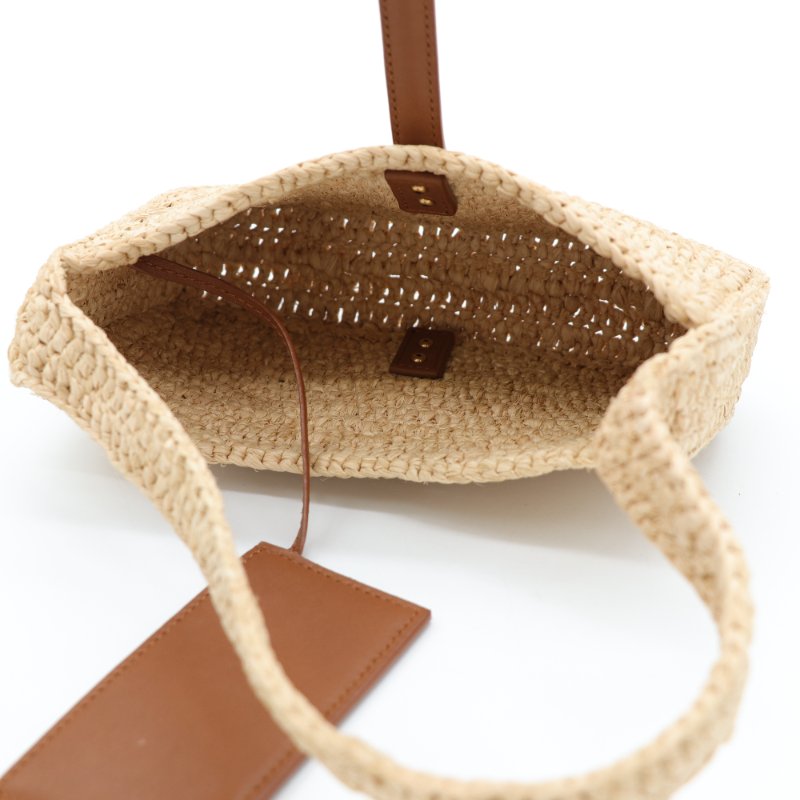 Saint Laurent 聖羅蘭 Mini 迷你 Le 5 A 7 Hobo 拉菲草 草編織 手提包 單肩包-13
