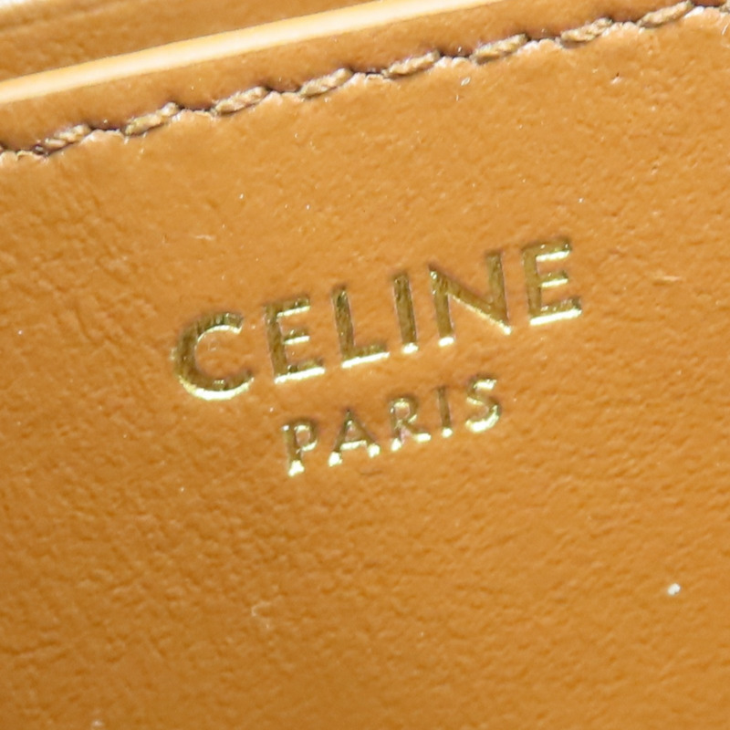 棕色 牛皮 卡片 拉鍊零錢包【CELINE 賽琳】-5