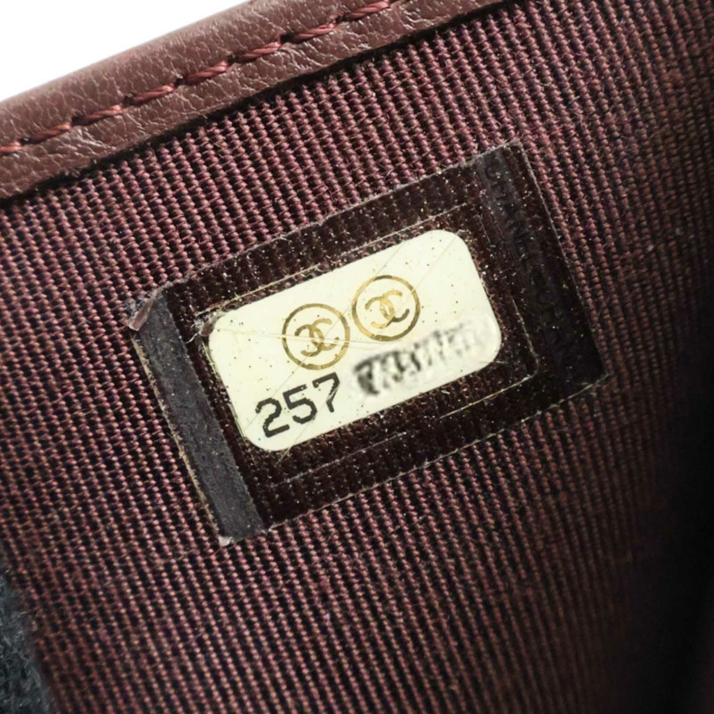 黑色 菱格紋 羊皮 扣式 三折 短夾 無卡【CHANEL 香奈兒】 AP0231-6