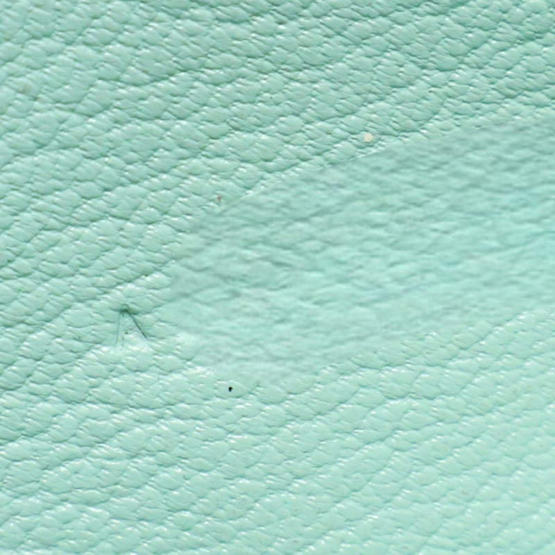 馬卡龍藍綠色 Chevre山羊皮 Bearn 兩折 長夾 A刻 銀釦【HERMES 愛馬仕】-8