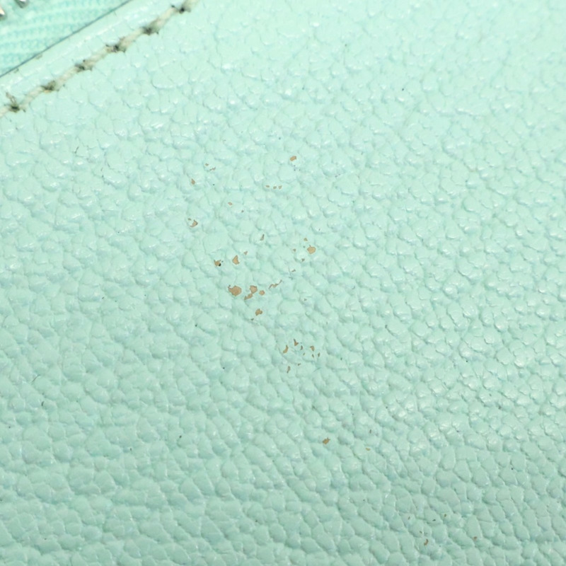 馬卡龍藍綠色 Chevre山羊皮 Bearn 兩折 長夾 A刻 銀釦【HERMES 愛馬仕】-14