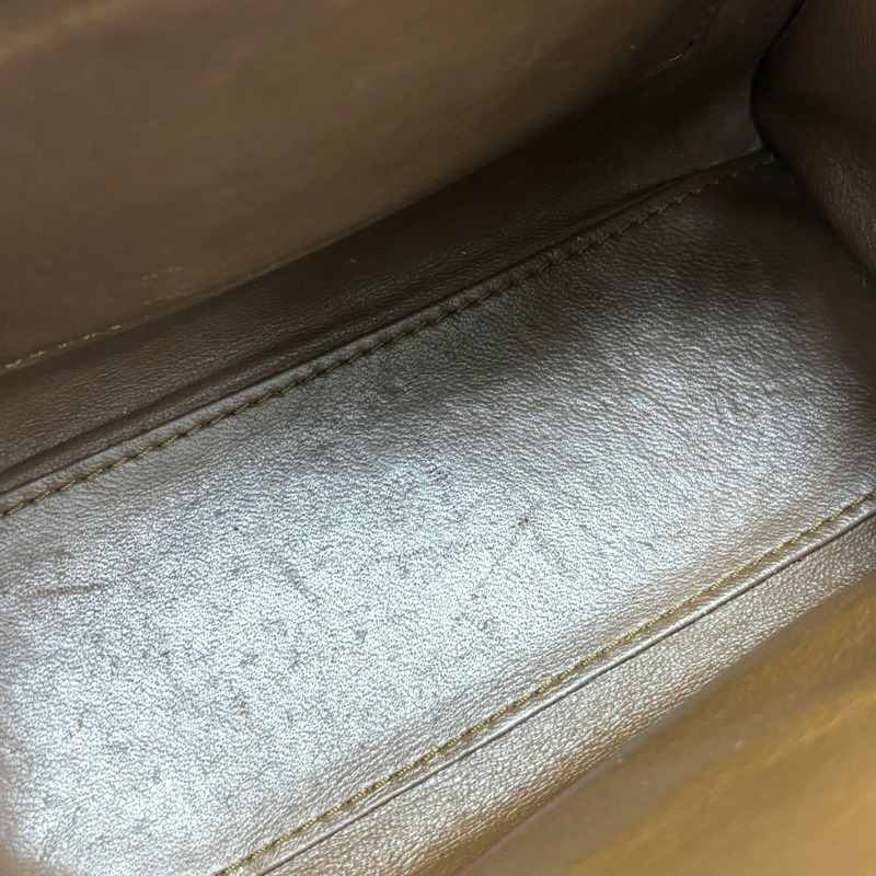 白色 棕色 牛皮 Nano Luggage 兩用包【CELINE 賽琳】 189243-4