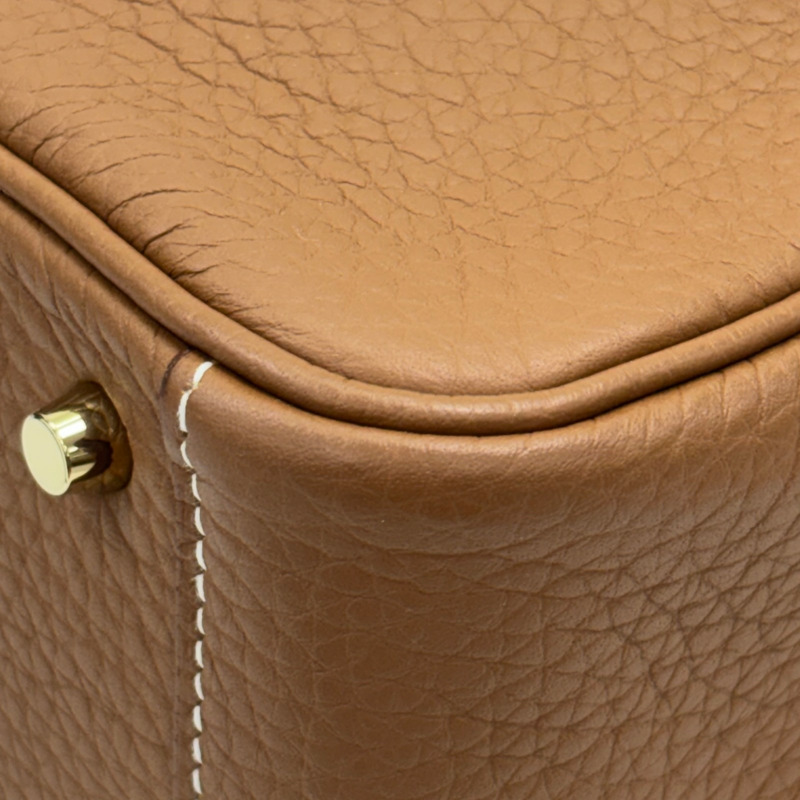 金棕色 Clemence牛皮 Mini Lindy 肩背包 K刻 金釦【HERMES 愛馬仕】 H079086CC-8