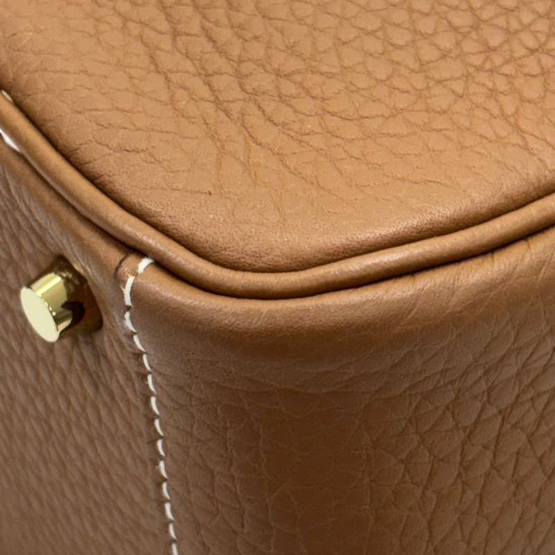 金棕色 Clemence牛皮 Mini Lindy 肩背包 K刻 金釦【HERMES 愛馬仕】 H079086CC-10