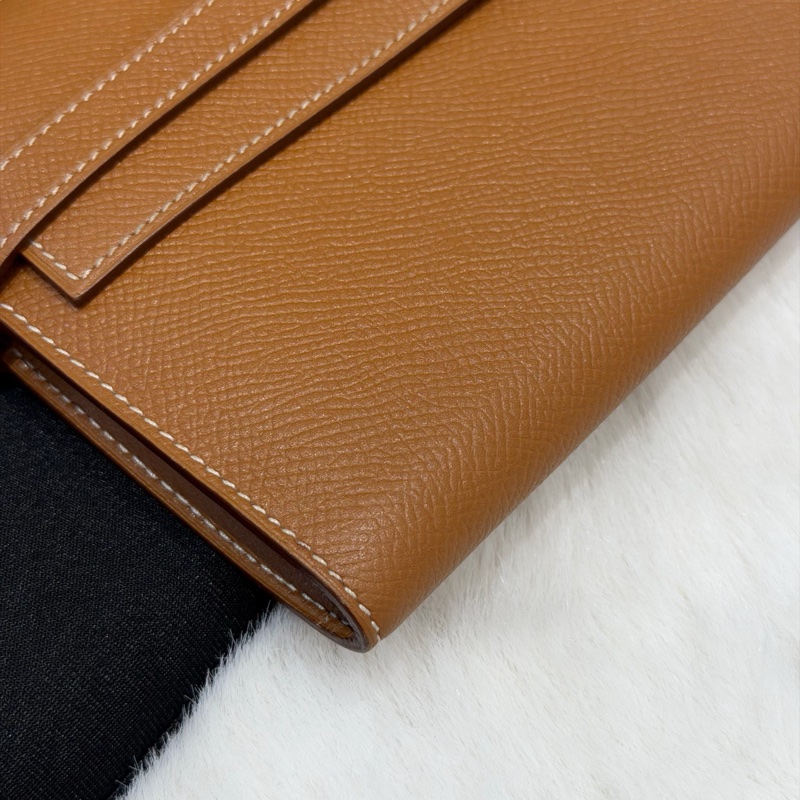 愛馬仕Hermes 金棕銀扣kelly長款錢包 epsom皮 X刻 🈚附件-3