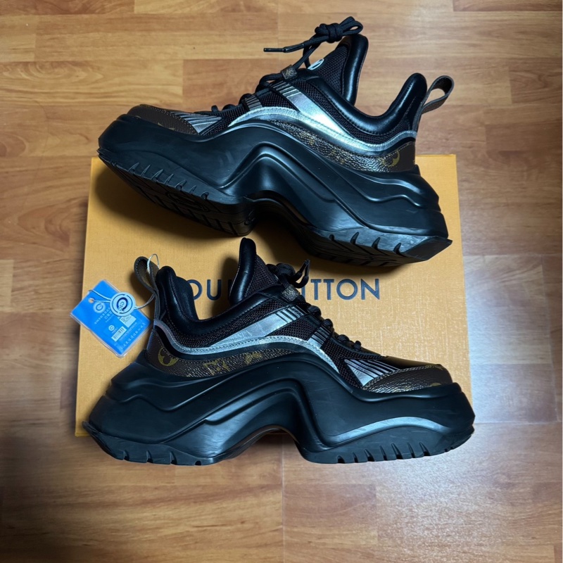 Lv Archlight拱橋鞋路易威登老爹鞋女款黑棕色 36.5碼-2