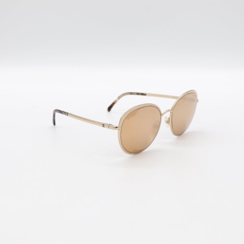 Chanel 香奈兒 金色 反光 墨鏡 太陽鏡-2