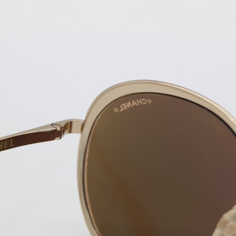 Chanel 香奈兒 金色 反光 墨鏡 太陽鏡-9