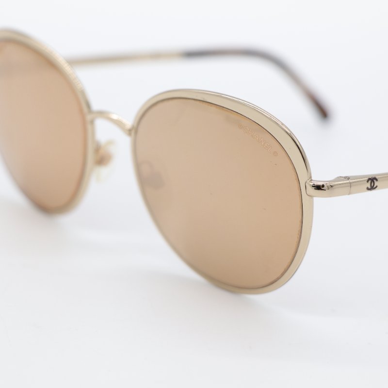 Chanel 香奈兒 金色 反光 墨鏡 太陽鏡-11