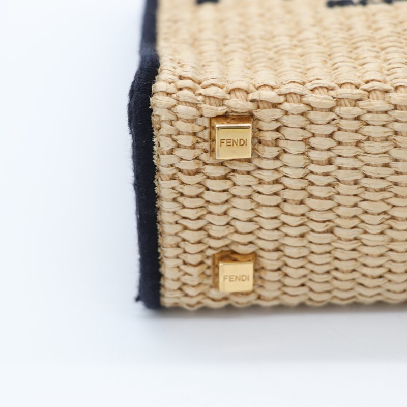 Fendi 芬迪 棋譜 tote mini 拉菲草 手提包 斜挎包-8