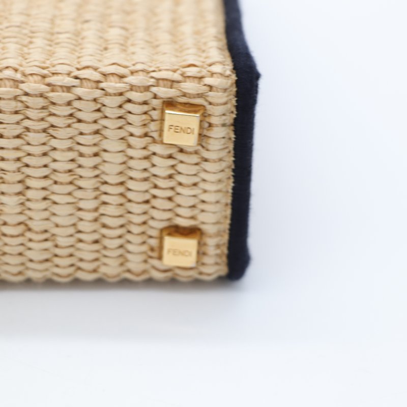 Fendi 芬迪 棋譜 tote mini 拉菲草 手提包 斜挎包-9