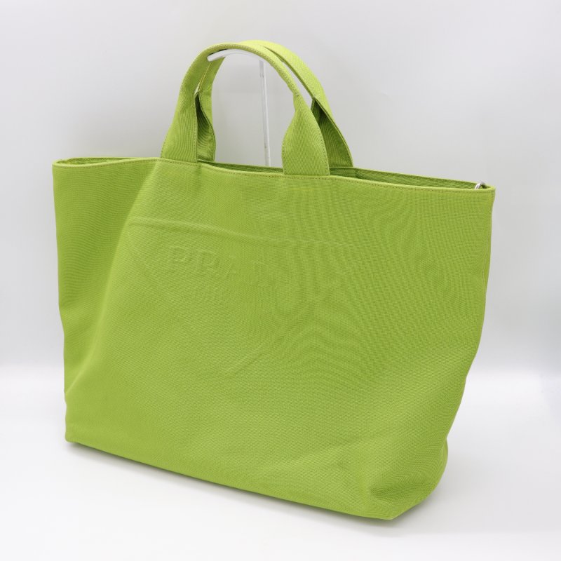 Prada 普拉達 青綠色 帆布 托特包 大容量 單肩包-1