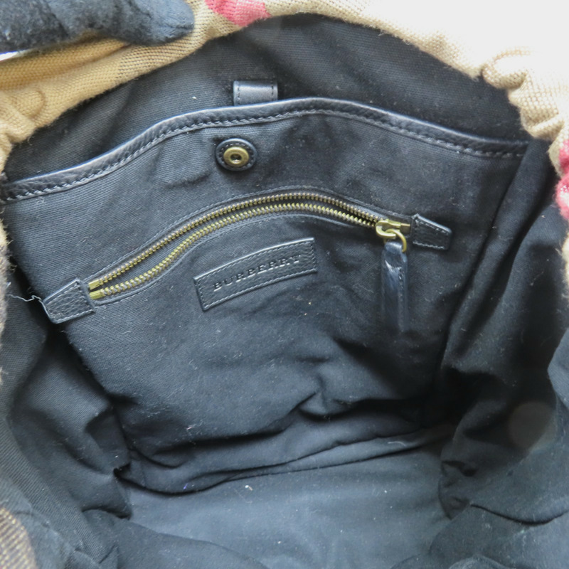 棕色 格紋 帆布 Mega Check Drifton 後背包【BURBERRY 巴寶莉】 3955398-4