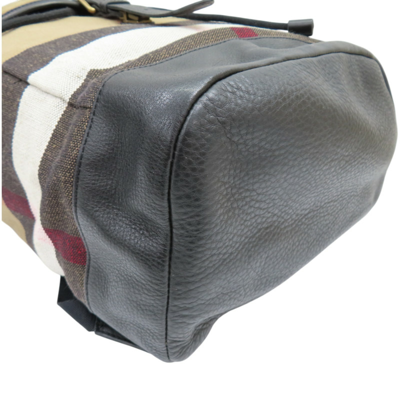 棕色 格紋 帆布 Mega Check Drifton 後背包【BURBERRY 巴寶莉】 3955398-12