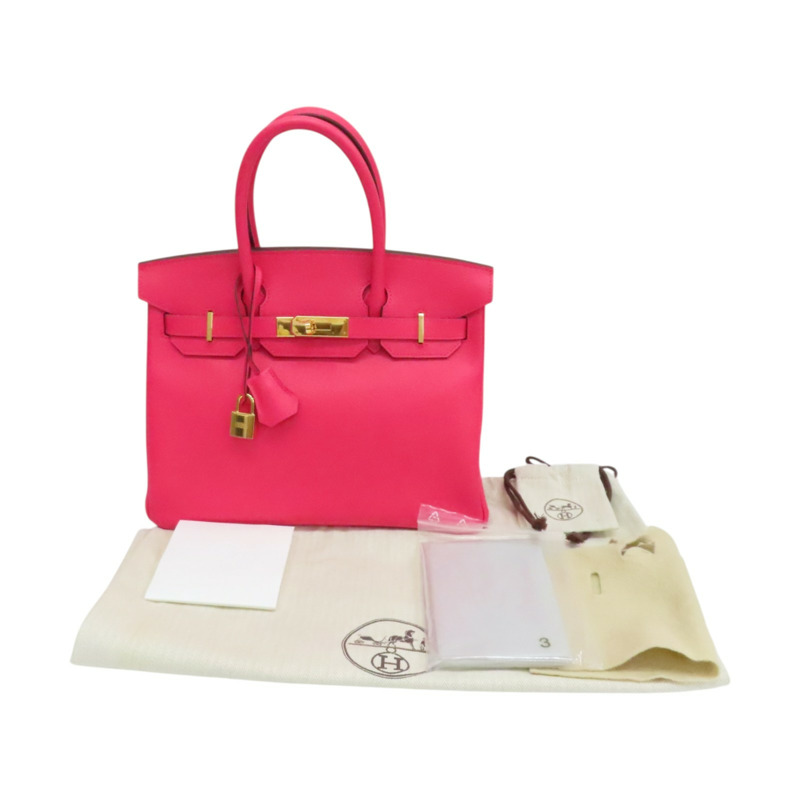極致粉 Epsom牛皮 Birkin 30 柏金包 手提包 D刻 金釦【HERMES 愛馬仕】-10